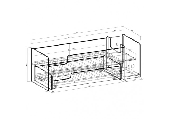 Детская выкатная кровать Легенда К302.41 в Шадринске